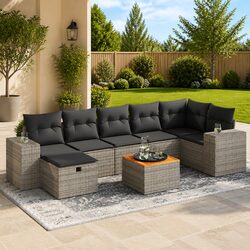 Comfortable 8-Piece Garden Sofa Set with Storage Bag