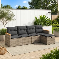 Practical and Stylish 5 Piece Outdoor Furniture Set in Grey