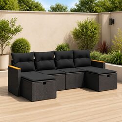 Value and Comfort with This 6-Piece Garden Sofa Set