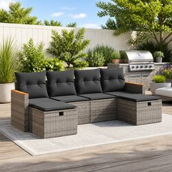 Comfortable 6-Piece Garden Sofa Set for Outdoor Enjoyment