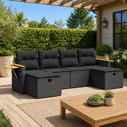 Comfortable 6-Piece Garden Sofa Set for Outdoor Use