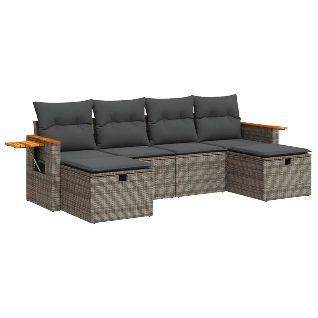 Garden Sofa Set with Storage Bags in Grey