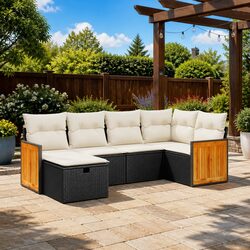 Comfortable 6 Piece Garden Sofa Set for Relaxation