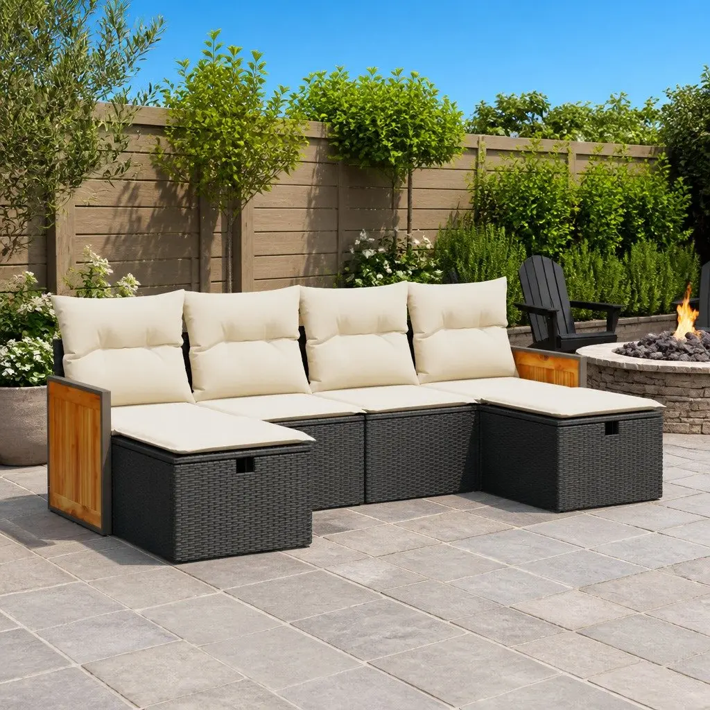 6 Piece Garden Sofa Set