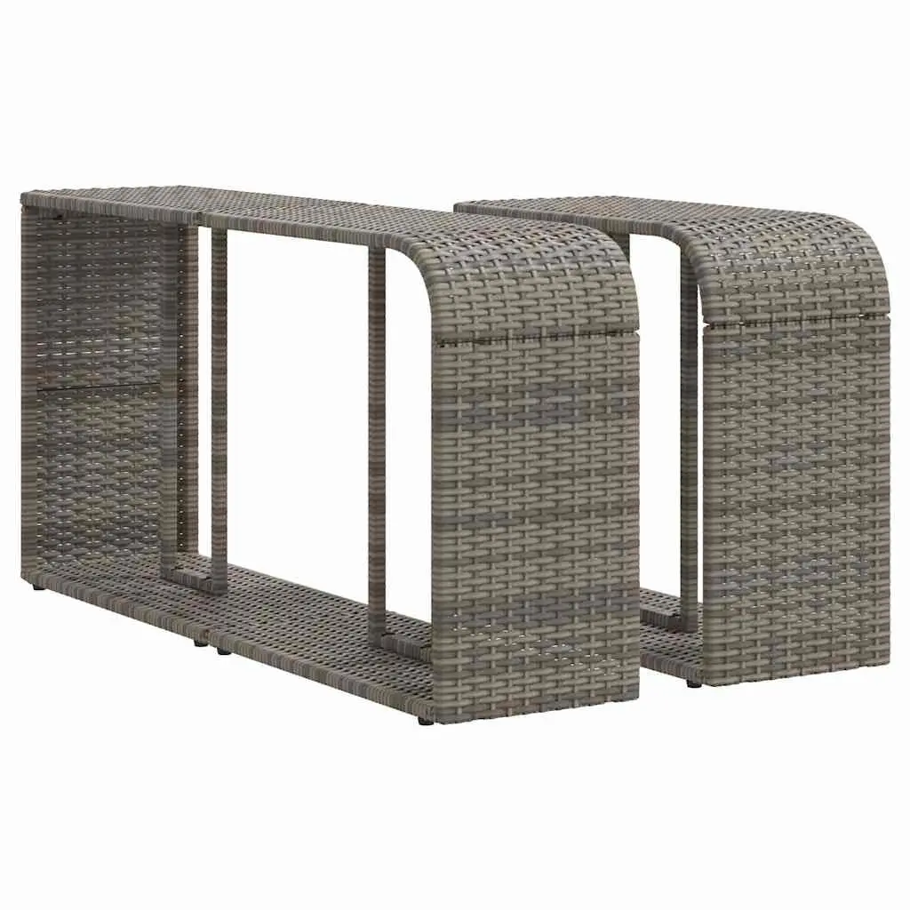 Garden Sofa Set 10 Piece Outdoor Furniture Grey Poly Rattan Patio Lounge