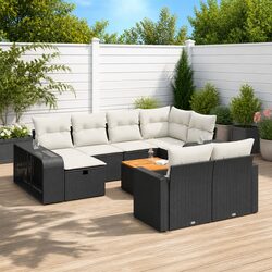 Reliable 11-Piece Garden Sofa Set with Cushions