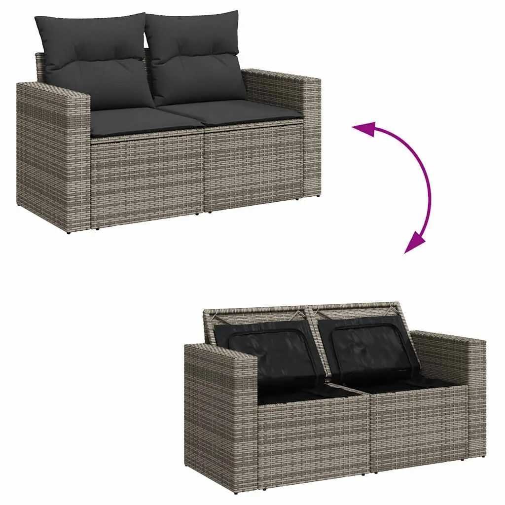 Garden Sofa Set 11 Piece Grey Outdoor Furniture Patio Seating