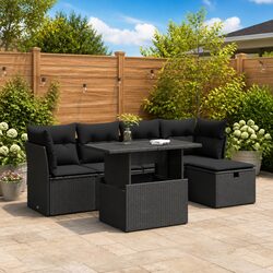 Comfortable and Stylish: 6-Piece Garden Sofa Set
