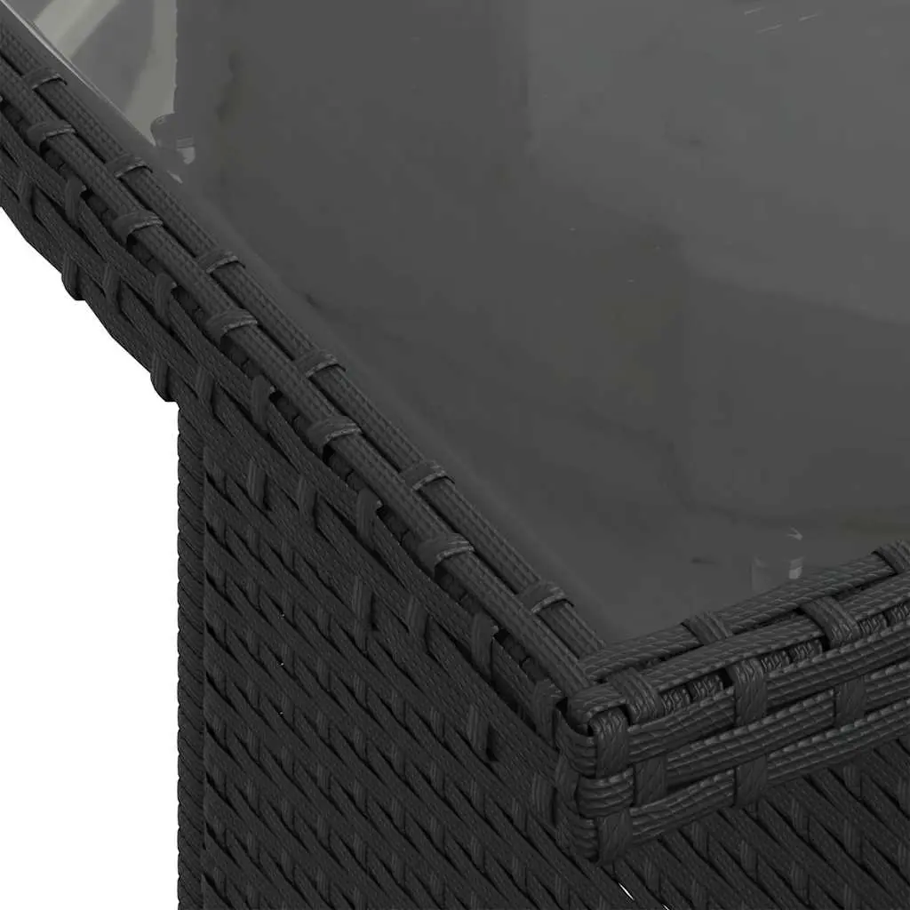 6 Piece Black Outdoor Sofa Set