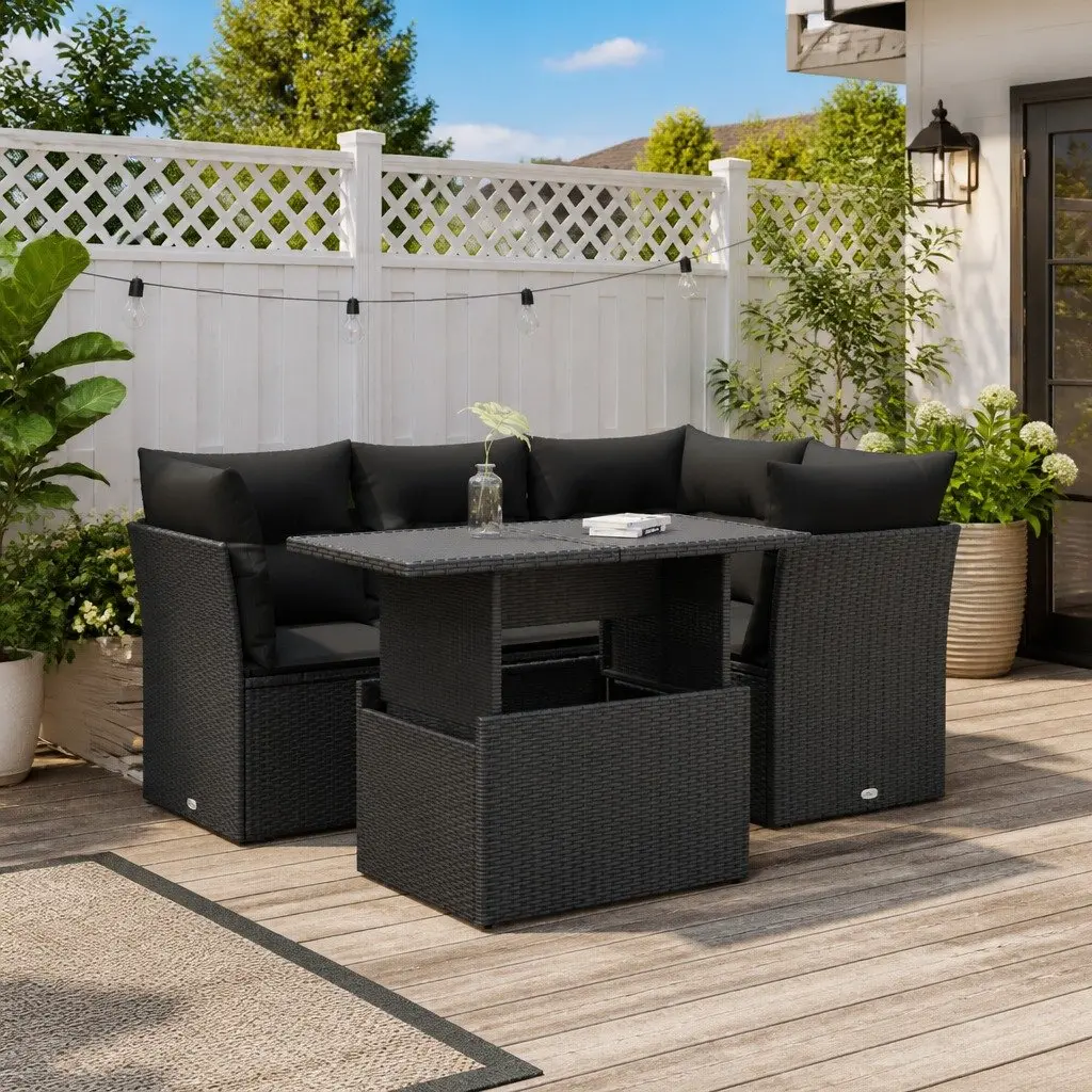 5-Piece Garden Sofa Set with Storage