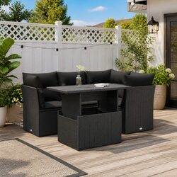 Practical 5-Piece Garden Sofa Set with Storage