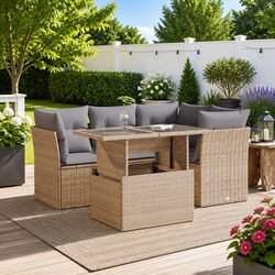 Comfortable and Practical 5-Piece Garden Sofa Set
