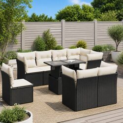 Reliable 9 Piece Outdoor Garden Sofa Set for Comfort