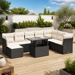 Durable 9 Piece Garden Sofa Set for Comfortable Outdoor Use