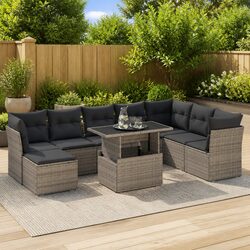 Reliable 9 Piece Garden Sofa Set with Practical Features