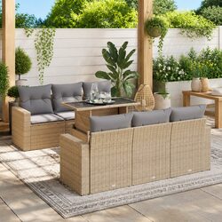 Comfortable and Reliable 7 Piece Garden Sofa Set