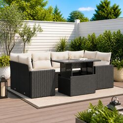Comfortable 7 Piece Garden Sofa Set - Practical and Stylish
