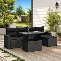 Reliable 6-Piece Garden Sofa Set with Storage
