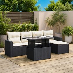 Comfortable 6-Piece Garden Sofa Set with Smart Features