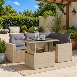 Comforting and Functional 5-Piece Garden Sofa Set