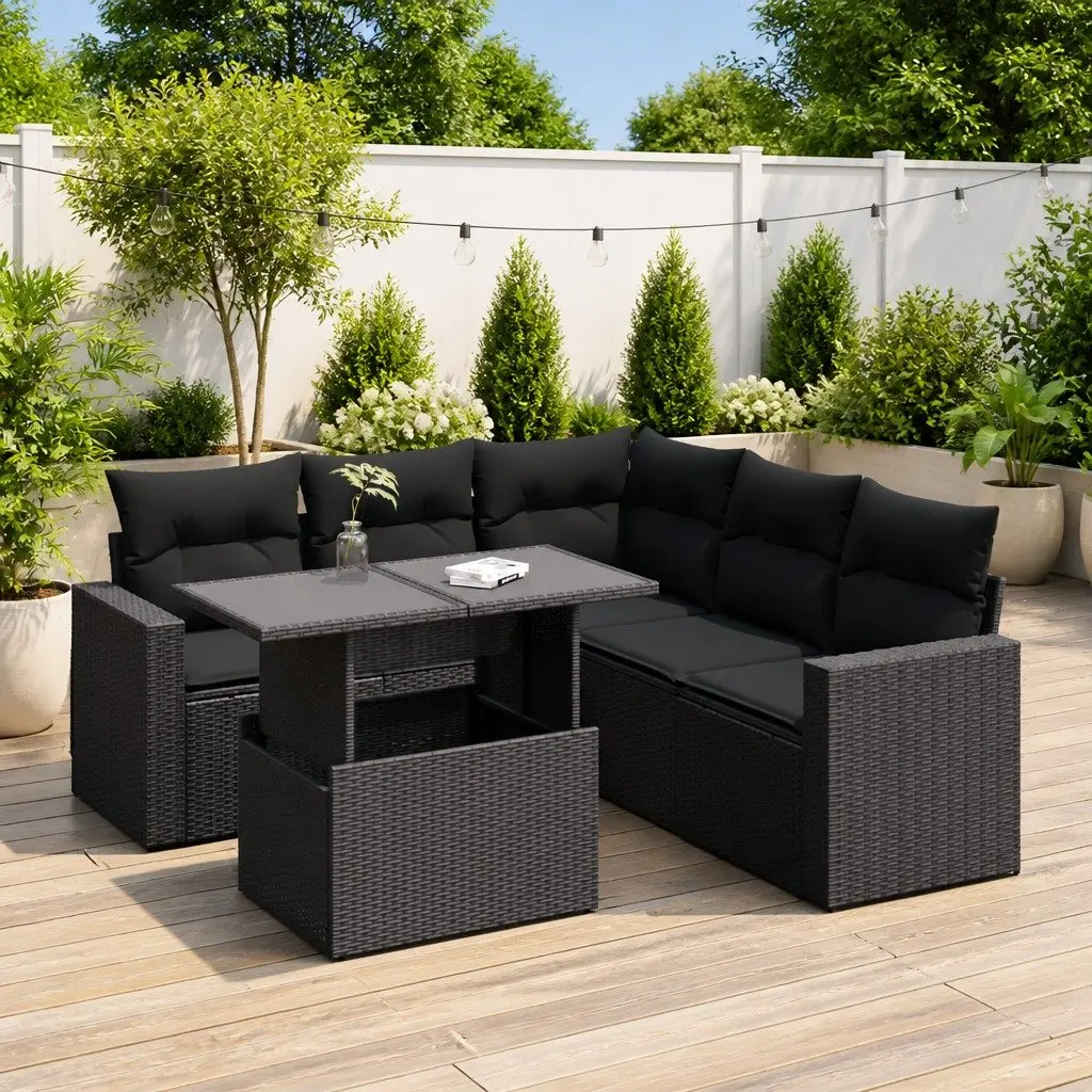 6-Piece Outdoor Sofa Set with Storage Bags