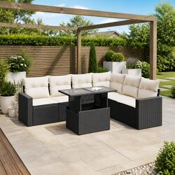 Comfortable 7 Piece Garden Sofa Set with Storage Features