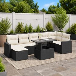 Comfortable 8-Piece Outdoor Sofa Set with Practical Features