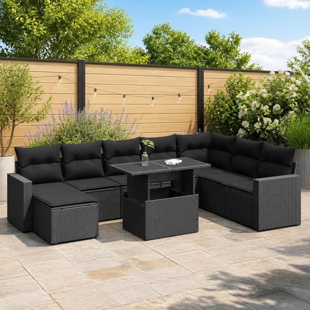 9-Piece Garden Sofa Set with Storage