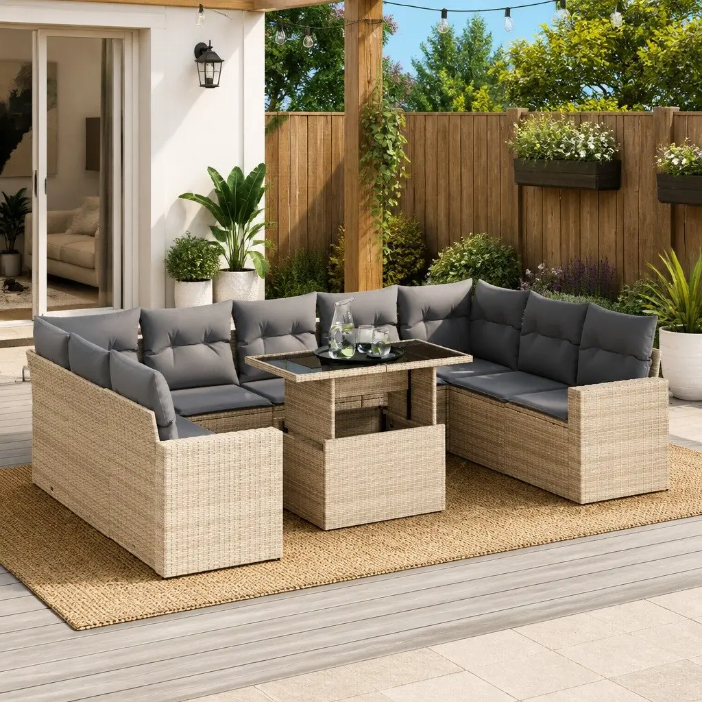 10 Piece Garden Sofa Set