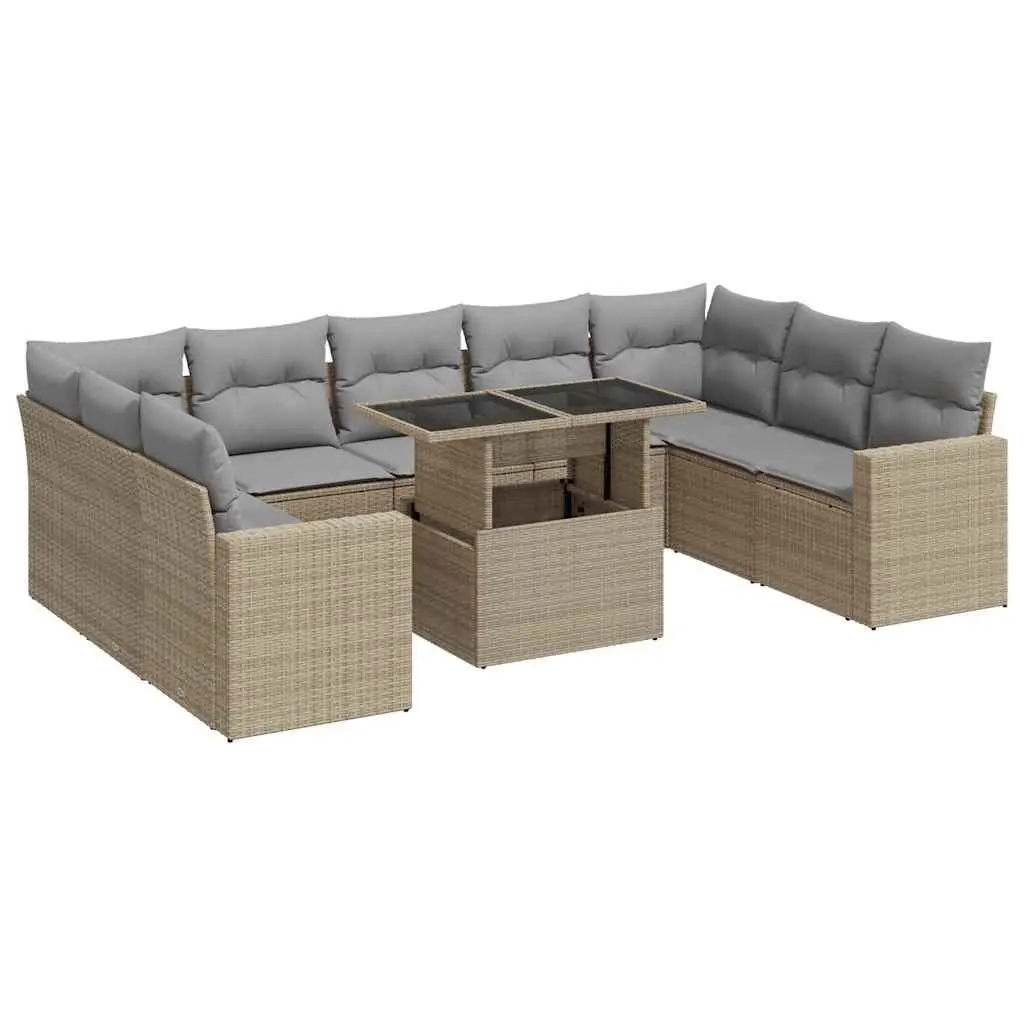 10 Piece Garden Sofa Set