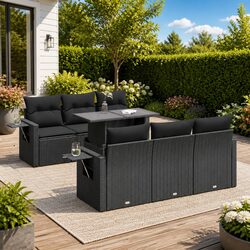 Value-Packed 7 Piece Garden Sofa Set with Cushions