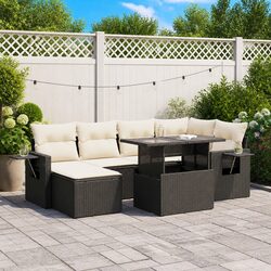 Comfortable 7 Piece Garden Sofa Set with Storage Options