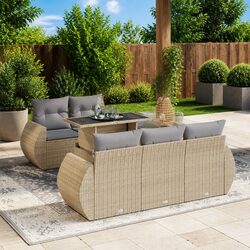 Comfortable and Functional 6-Piece Garden Sofa Set
