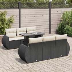 Comfortable 7 Piece Garden Sofa Set with Storage