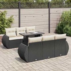 Comfortable 7 Piece Garden Sofa Set with Storage