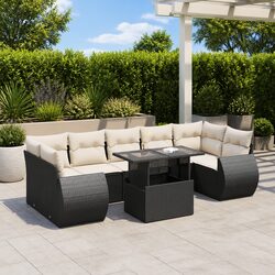 Comfortable 8 Piece Garden Sofa Set with Storage Features