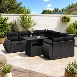 Warm 9 Piece Garden Sofa Set for Outdoor Enjoyment