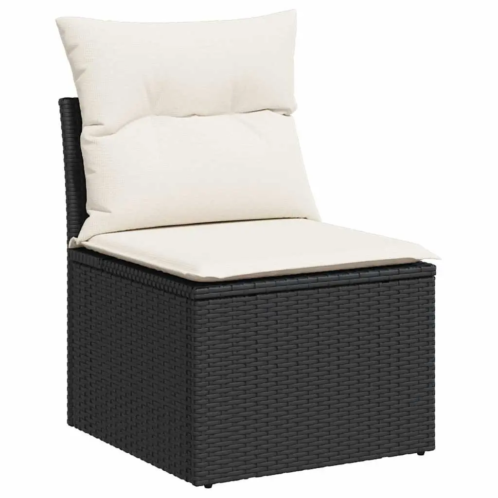 Outdoor Sofa Set 6 Piece Garden Patio Furniture Storage Cushions Adjustable Black