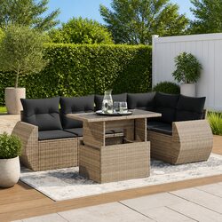 Reliable 6 Piece Garden Sofa Set with Weather Resistance