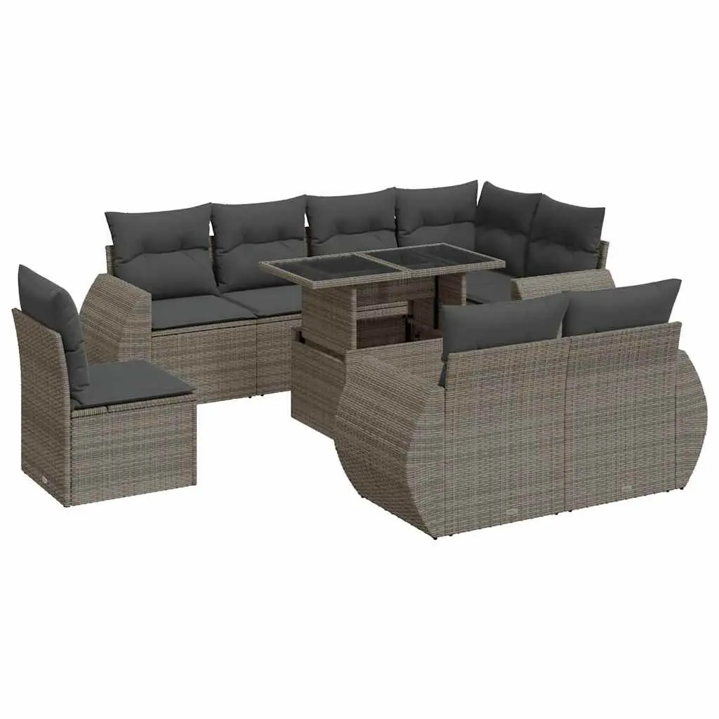 9 Piece Outdoor Sofa Set with Storage Options