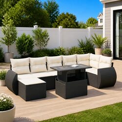 Reliable 8 Piece Garden Sofa Set for Outdoor Comfort