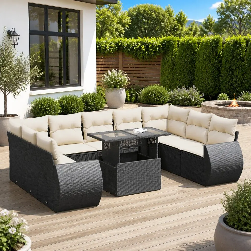 10 Piece Garden Sofa Set