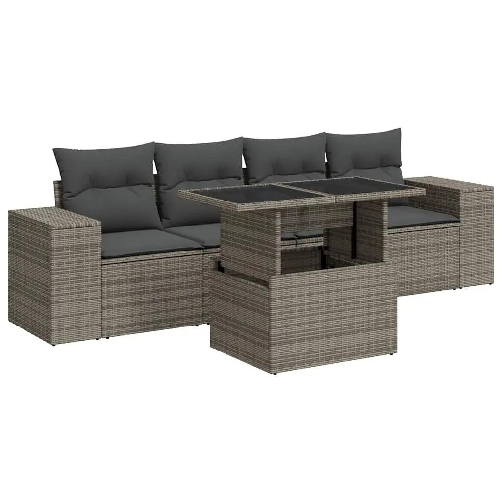 5-Piece Garden Sofa Set with Storage