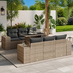 Comfortable and Practical 7 Piece Garden Sofa Set