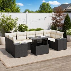 Value-Packed 8 Piece Garden Sofa Set with Cushions
