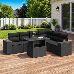 Comfortable and Versatile 7 Piece Garden Sofa Set