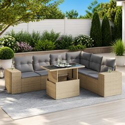 Comfortable and Versatile 7-Piece Garden Sofa Set