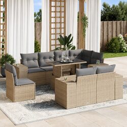 Comfortable 9-Piece Garden Sofa Set with Storage Options