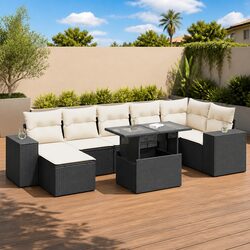 Practical 8 Piece Garden Sofa Set for Outdoor Living