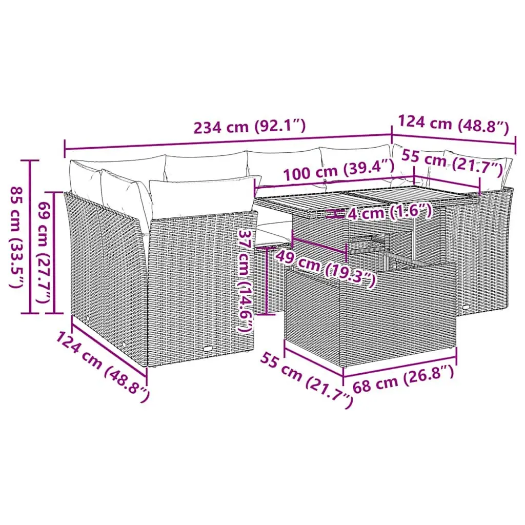 7-Piece Garden Sofa Set